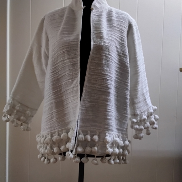 Sacred Threads Ivory Textured Jacket - Picture 1 of 3